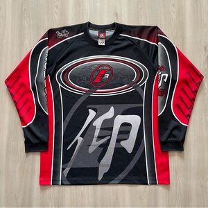VTG Reebok Allen Iverson i3 Motocross Long Sleeve Jersey Bad Newz The Answer 2XL